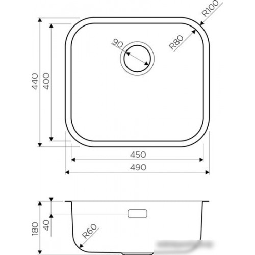 Кухонная мойка Omoikiri Omi 49-U-AB