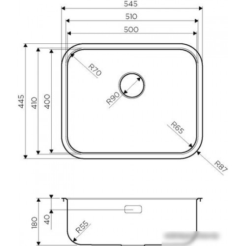 Кухонная мойка Omoikiri Omi 54-U/IF IN