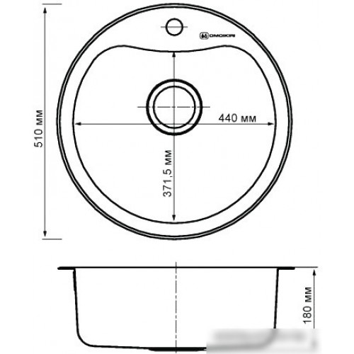 Кухонная мойка Omoikiri Saroma 51-1-IN (4993007)