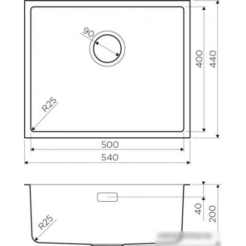 Кухонная мойка Omoikiri Tadzava 54-U-IN