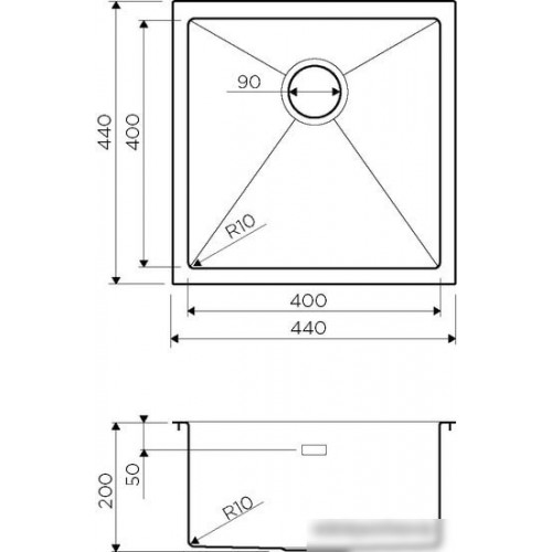Кухонная мойка Omoikiri Taki 44-U/IF LG