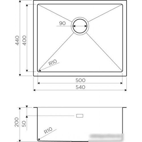 Кухонная мойка Omoikiri Taki 54-U/IF-GM (4973107)