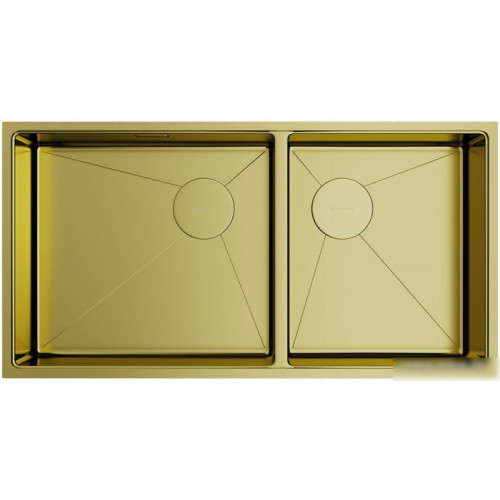Кухонная мойка Omoikiri Taki 85-2-LB-U/IF Side LG (светлое золото)