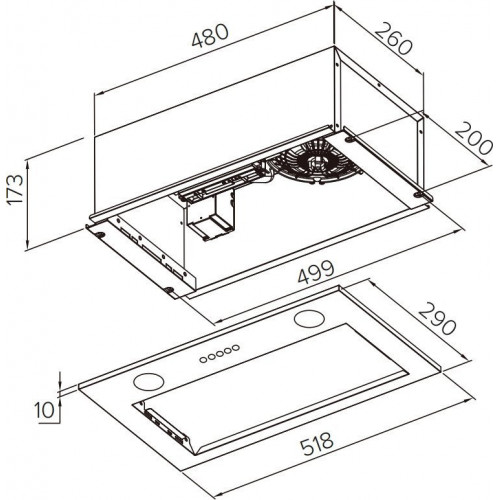 Кухонная вытяжка Weissgauff Box 1000 BL Sensor