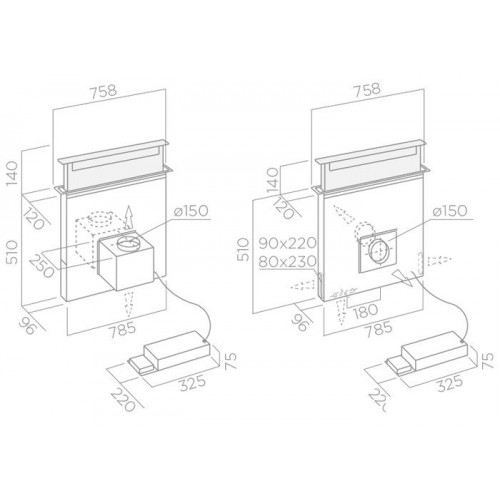 Кухонная вытяжка Elica Pandora BL/F/90 [PRF0120979]