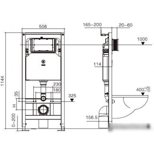 Инсталляция для раковины WeltWasser Amberg 506