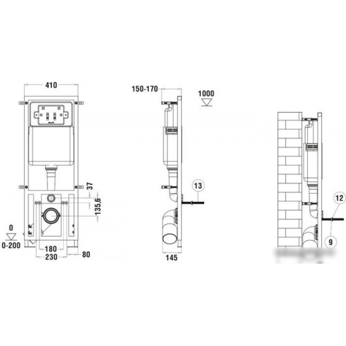 Инсталляция для унитаза WeltWasser Marberg 410 RD