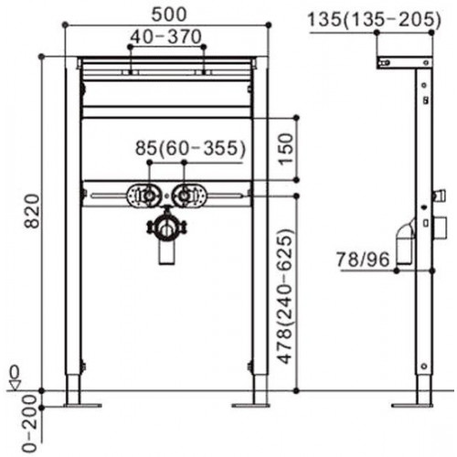 Инсталляция для раковины WeltWasser Amberg 500 RA