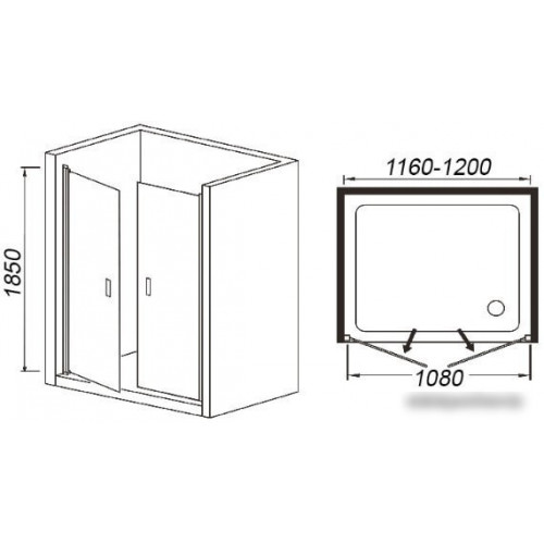 Душевая дверь WeltWasser WW600 600K2-120