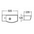 Умывальник WeltWasser AISBACH 7950 GL-WT L