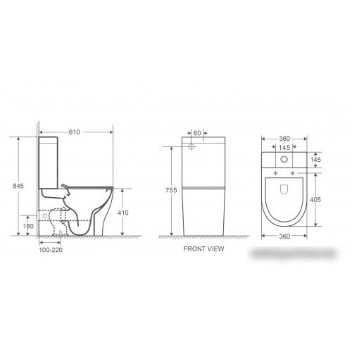 Унитаз WeltWasser Angerbach 001 MT-BL (черный матовый)