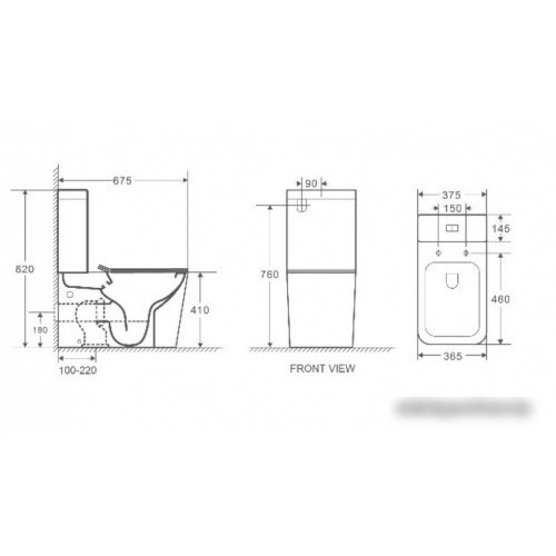 Унитаз WeltWasser Gelbach 001 XL MT-BL (черный матовый)