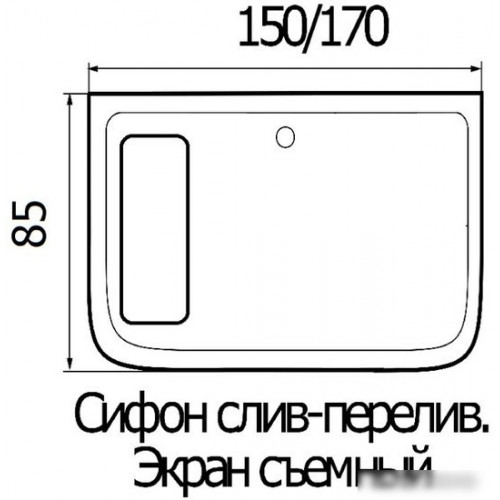 Ванна Wemor 150/85/55 S