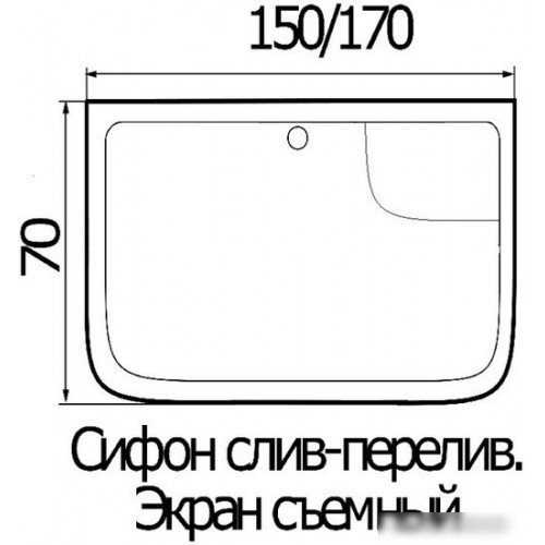 Ванна Wemor 170/70/55 S