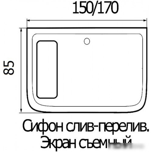 Ванна Wemor 170/85/55 S