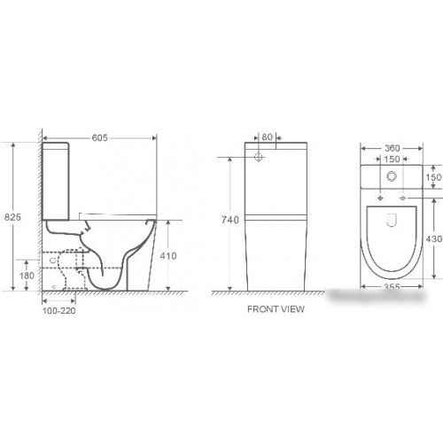 Унитаз WeltWasser Salzbach 001 MT-BL (черный матовый)