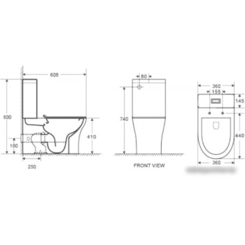 Унитаз WeltWasser Telbach 001 GL-WT (белый глянец)