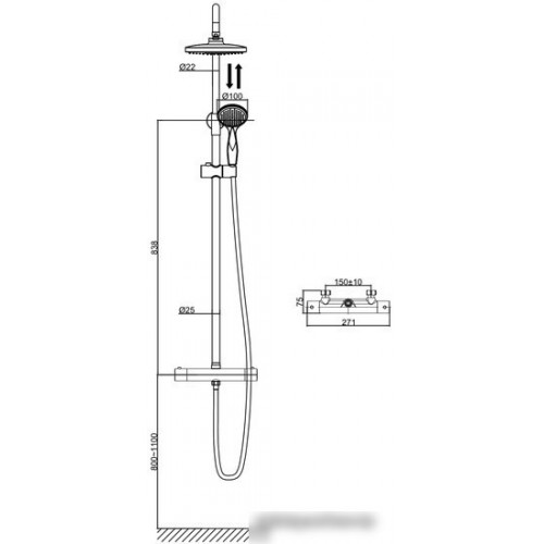 Душевая система D&K DA2123701B10