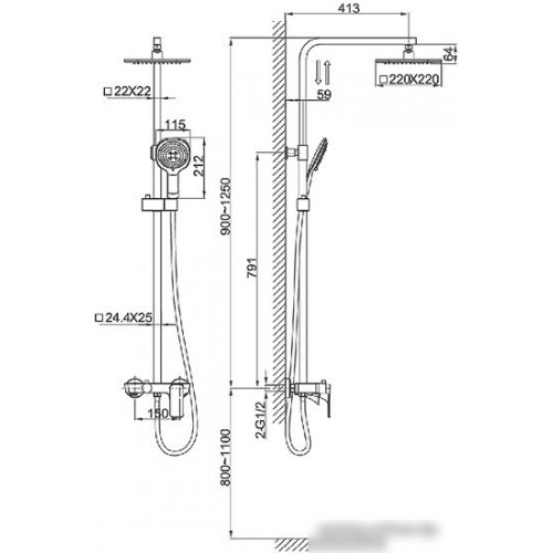 Душевая система D&K DA1433715A02