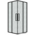 Душевой уголок Grossman Cosmo 80x80x195 300.K33.02.8080.21.02 (черный матовый/шиншилла стекло)
