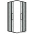 Душевой уголок Grossman Cosmo 80x80x195 300.K33.02.8080.21.02 (черный матовый/шиншилла стекло)