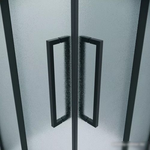 Душевой уголок Grossman Cosmo 80x80x195 300.K33.02.8080.21.02 (черный матовый/шиншилла стекло)