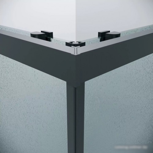 Душевой уголок Grossman Cosmo 80x80x195 300.K33.02.8080.21.02 (черный матовый/шиншилла стекло)