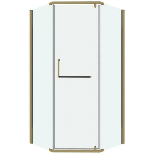 Душевой уголок Grossman Pragma 90x90x195 302.K33.03.9090.32.00 (золото сатин/прозрачное стекло)