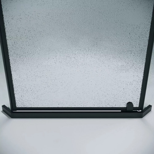 Душевой уголок Grossman Pragma 90x90x195 302.K33.03.9090.21.02 (черный матовый/шиншилла стекло)