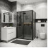Душевой уголок Grossman Cosmo 130x70x195 120.K33.02.1370.21.10 (черный матовый/тонированное стекло)