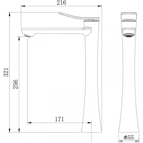 Смеситель Grossman Advans 520.K35.09.320 (золото сатиновый)