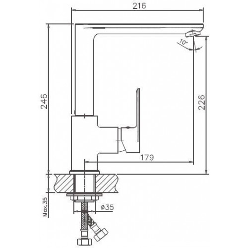 Смеситель Haiba HB70505-8 (белый/хром)