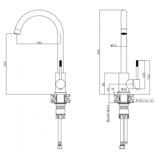 Смеситель Voda K 55B