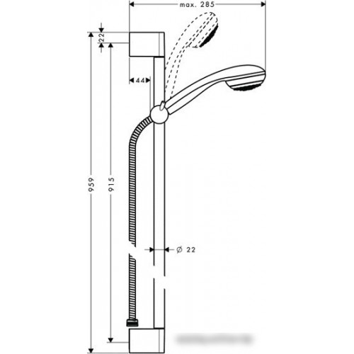 Душевой гарнитур Hansgrohe Crometta 85 1jet/Unica'Crometta (27729000)