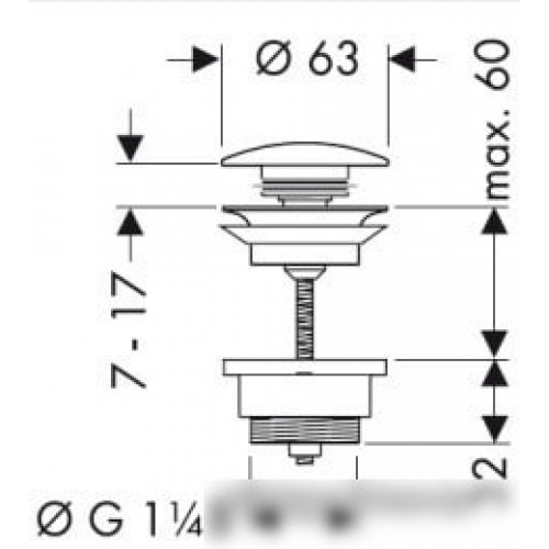 Донный клапан Hansgrohe 50100000