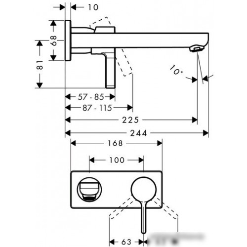 Смеситель Hansgrohe Metris S 31163000