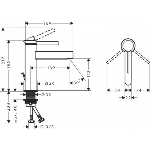 Смеситель Hansgrohe Finoris 110 76020000