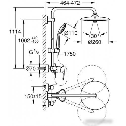 Душевая система Grohe Euphoria System 260 27473002