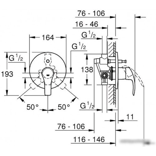 Душевая система Grohe Eurosmart [124440]