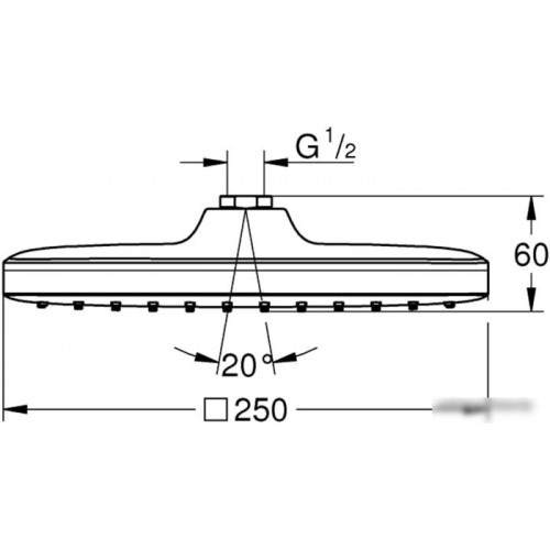 Верхний душ Grohe Tempesta 250 Cube 26681000
