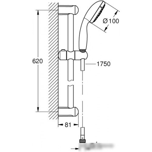 Душевой гарнитур Grohe New Tempesta 100 27645001