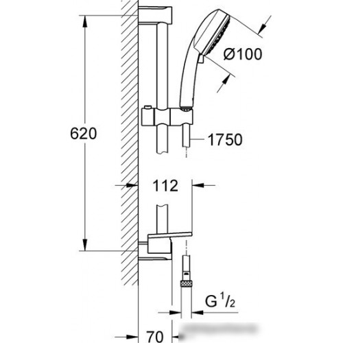 Душевой гарнитур Grohe Tempesta Cosmopolitan 100 27929002