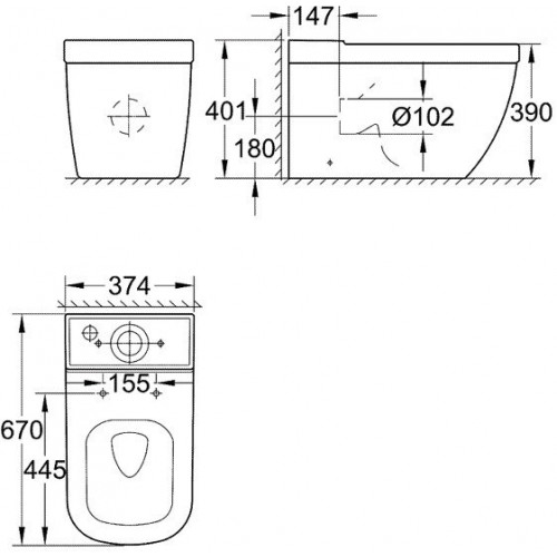 Унитаз Grohe Euro 3933800H