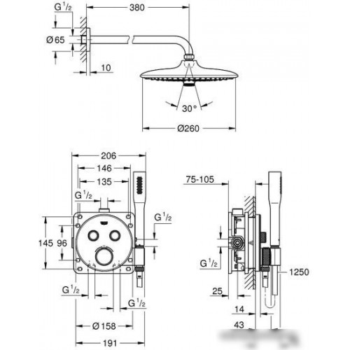 Душевая система Grohe Grohtherm Smartcontrol 34744000