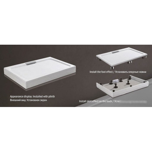 Душевой поддон WeltWasser TRS 10090 Stone-WT 100x90