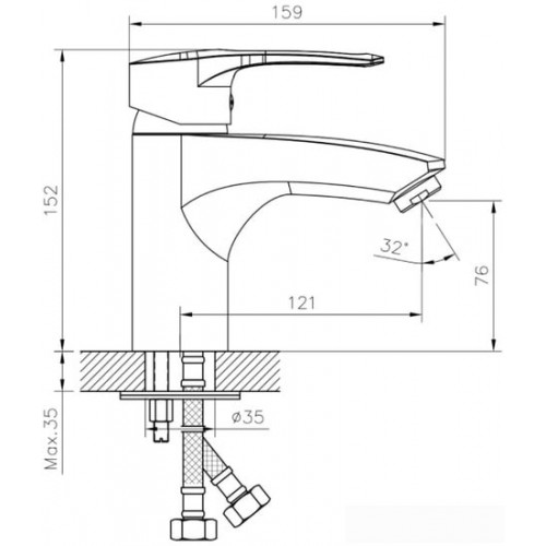 Смеситель с лейкой для биде Decoroom DR70015