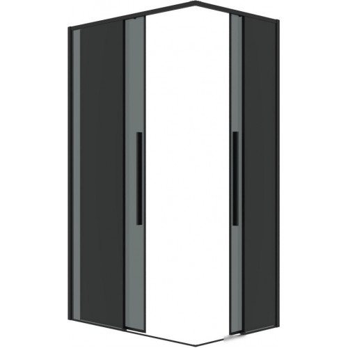 Душевой уголок Grossman Galaxy 100x80x195 300.K33.01.1080.21.10 (черный матовый/тонированное стекло)