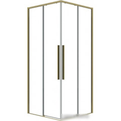 Душевой уголок Grossman Galaxy 80x80x195 300.K33.01.8080.32.00 (золото сатин/прозрачное стекло)
