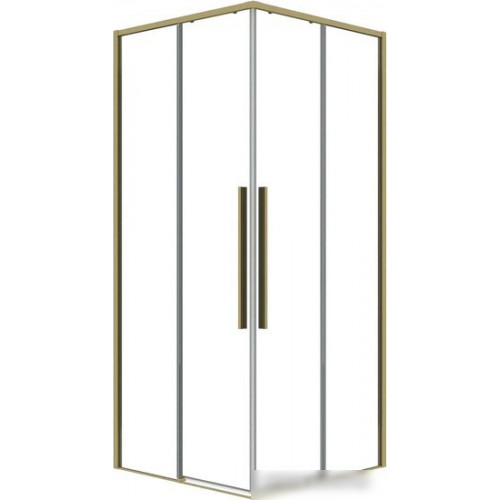 Душевой уголок Grossman Galaxy 80x80x195 300.K33.01.8080.32.00 (золото сатин/прозрачное стекло)