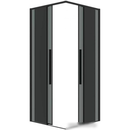 Душевой уголок Grossman Galaxy 80x80x195 300.K33.01.8080.21.10 (черный матовый/тонированное стекло)